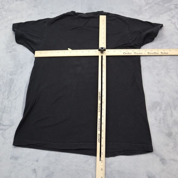 Tultex Shirt Mens Black Short Sleeve Crew Neck Graphic Print Pullover Tee - Picture 4 of 15